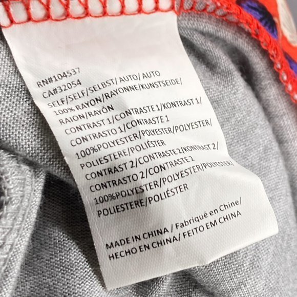 Anthropologie XS Tiny‎ Red Floral Mixed Media Gray Jersey Back Zuma Tank Top $98 - Picture 6 of 6